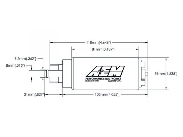 AEM 320LPH High Flow In-Tank Fuel Pump
